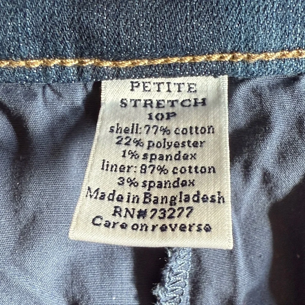 Croft & Barrow Blue Denim Mini Skort size 10P Comfort Classic Summer Fall Petite